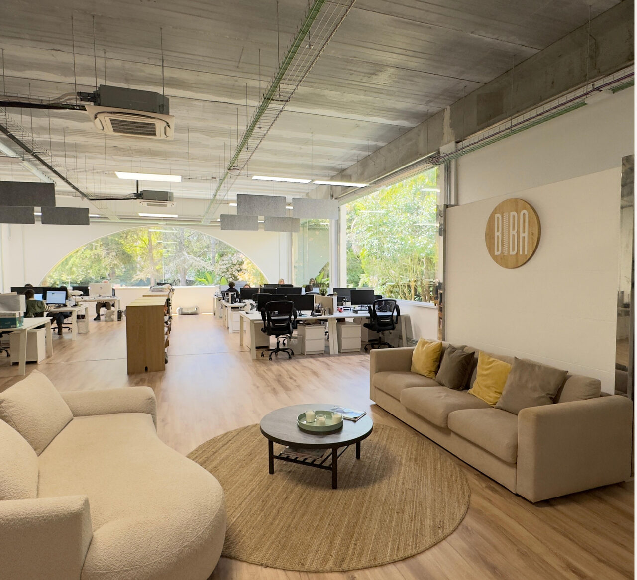 The open-plan office at the Can Baladia headquarters